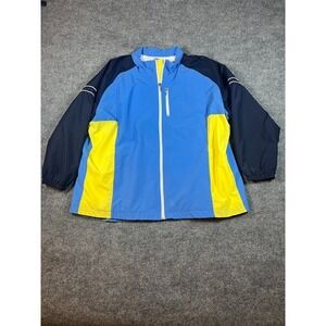 Just My Size -  JMS Shaped Fit lightweight jacket  Size 22W/24W Blue Yellow